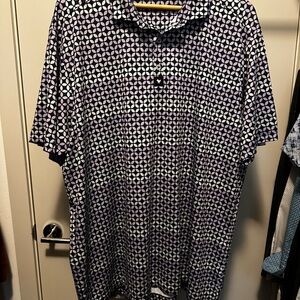 Bad Birdie Black and White Polo Shirt